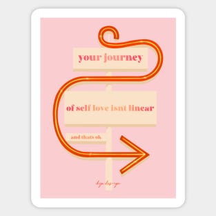 Self love isn’t linear Sticker
